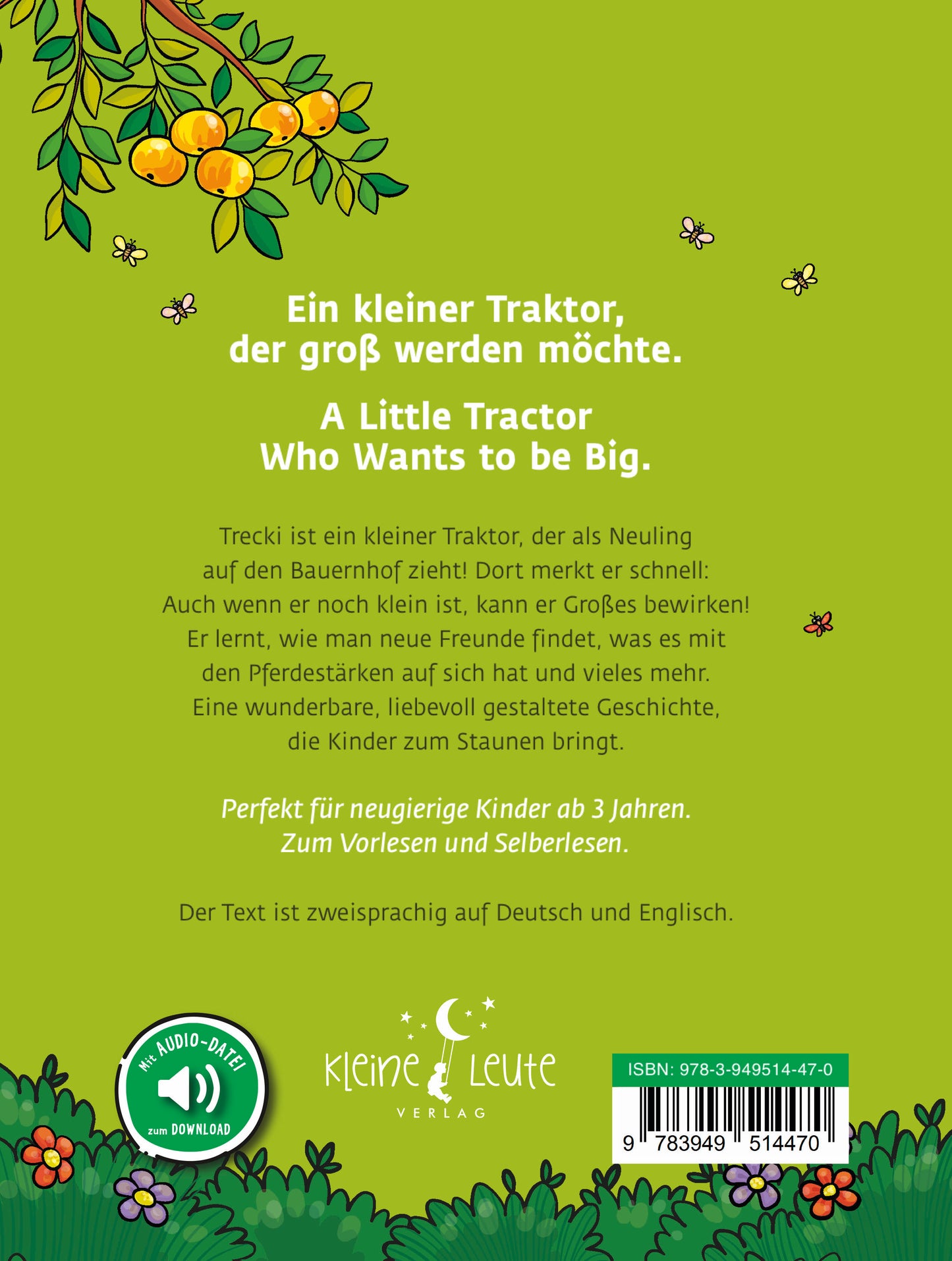 Der kleine Trecki: Ein kleiner Traktor, der groß werden möchte – Little Trecki:  A Little Tractor That Wants to be Big: Bilderbuch in Deutsch und Englisch