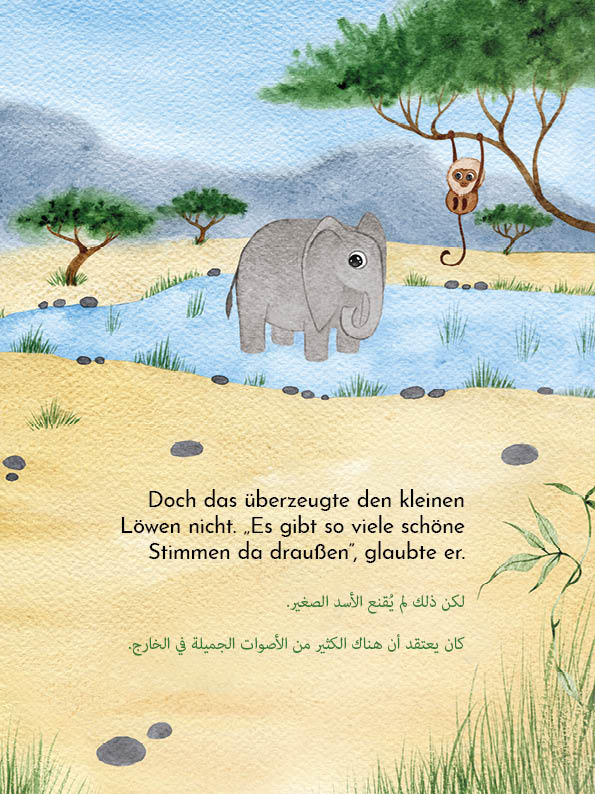 Brüll, kleiner Löwe - Deutsch und Arabisch