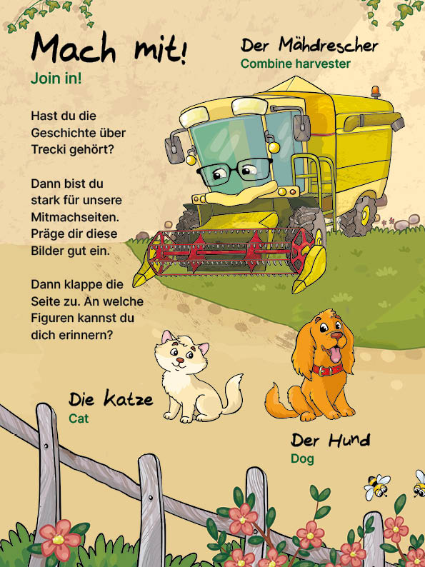 Der kleine Trecki: Ein kleiner Traktor, der groß werden möchte – Little Trecki:  A Little Tractor That Wants to be Big: Bilderbuch in Deutsch und Englisch