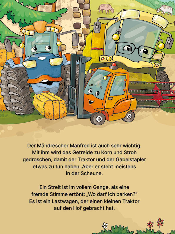 Der kleine Trecki: Ein kleiner Traktor, der groß werden möchte – Little Trecki:  A Little Tractor That Wants to be Big: Bilderbuch in Deutsch und Englisch