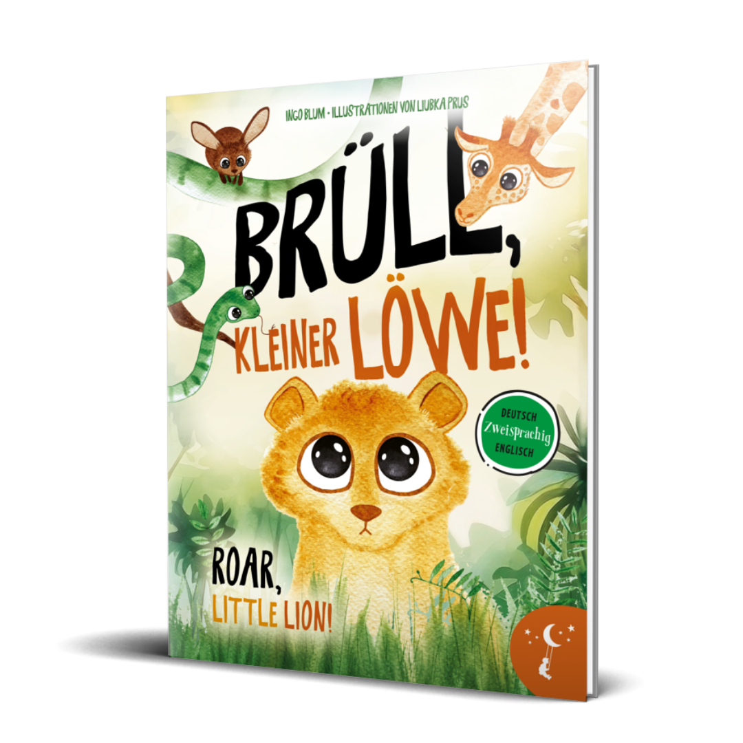 Brüll, kleiner Löwe - Deutsch und Englisch