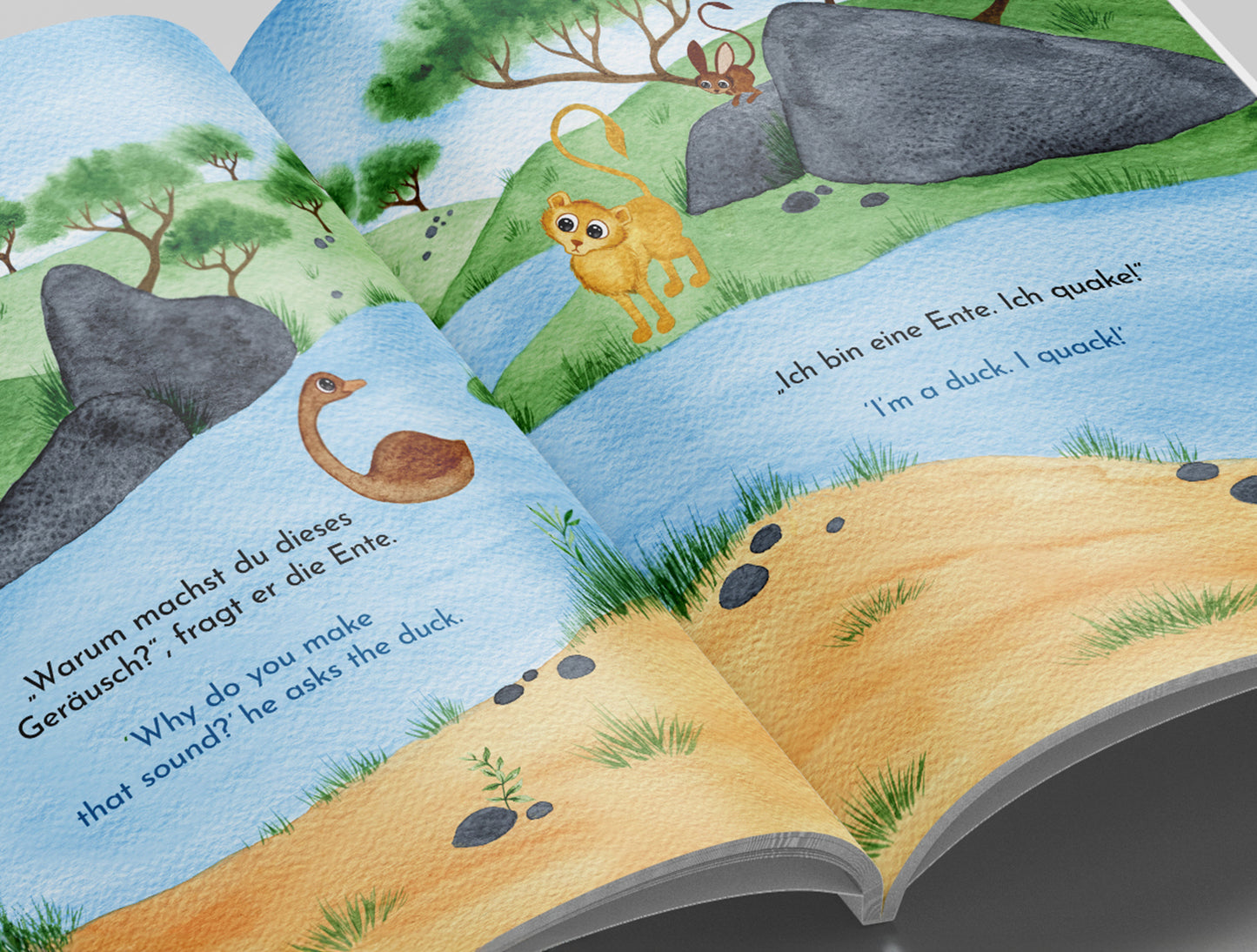 Brüll, kleiner Löwe - Roar, Little Lion - Zweisprachiges Bilderbuch in Deutsch und Englisch über Selbstvertrauen und Identität. Ab 3 Jahren.