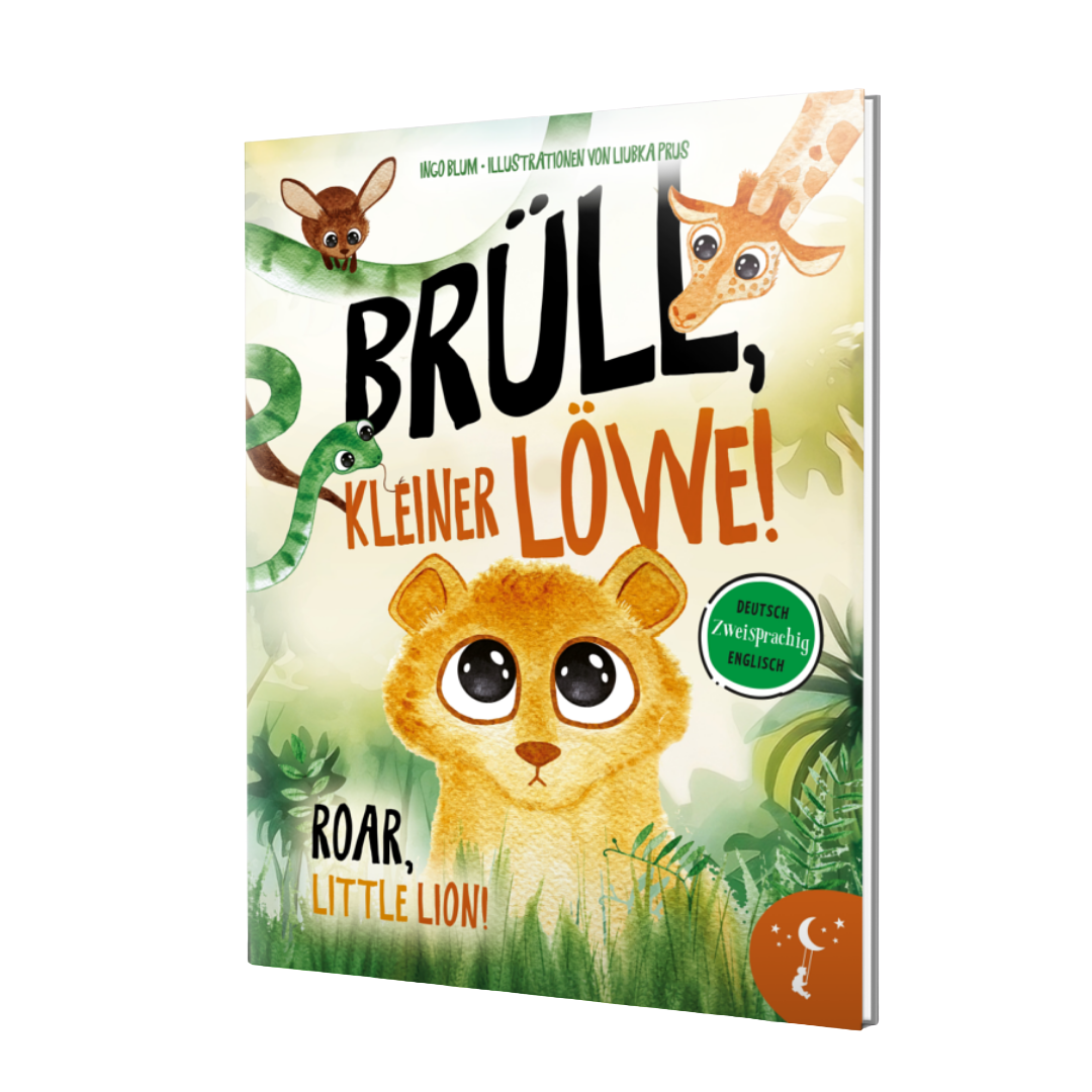 Brüll, kleiner Löwe - Deutsch und Englisch